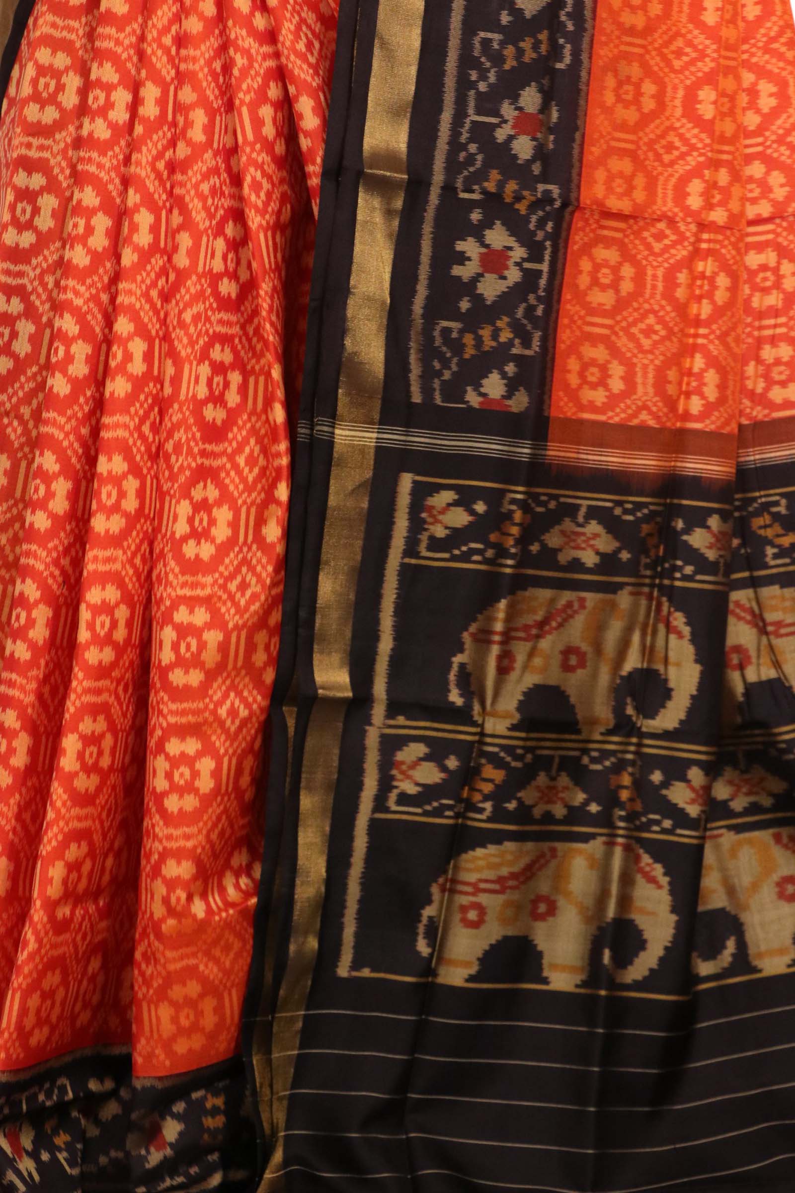 Pure Handloom Patola Ikat Silk Saree AL211556